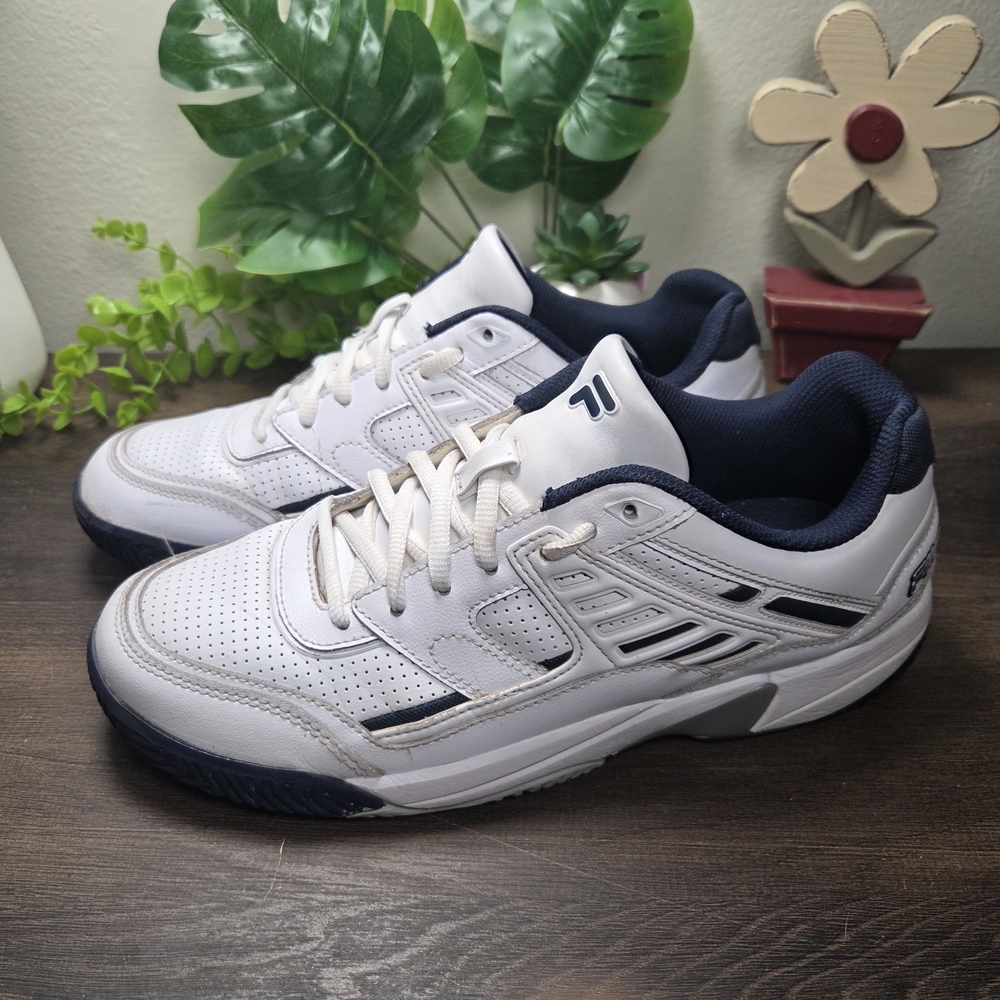 FILA Sneakers Mens Size 9 White Navy Memory Go The Distance  1TM00625-147 #0065